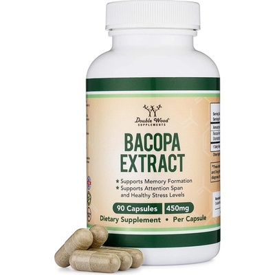 Double Wood Supplements Bacopa extract/ Бакопа мониери, 450 mg, 90 капсули Double Wood (958H DW)