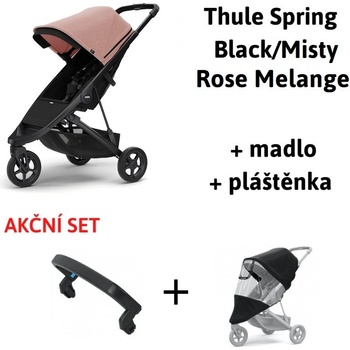 Thule Spring Black / Misty Rose Melange 2021 + madlo + pláštenka