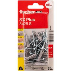 Fischer ДЮБЕЛ С ВИНТ 5x25 25 БР fischer sx plus (4048962481570)