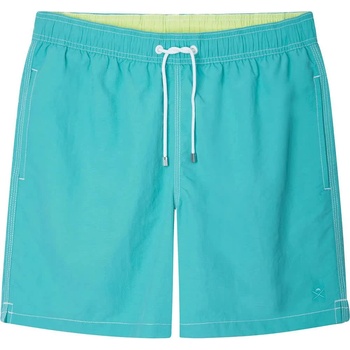Hackett Бански гащета Hackett Core Solid Volley swimming shorts - Grey (Bright Aqua)