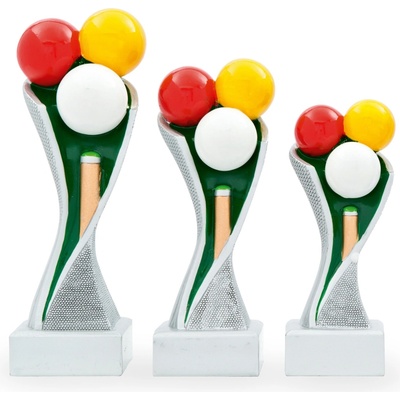 Trofej se symbolem kulečníku výška 14,5 cm vícebarevná