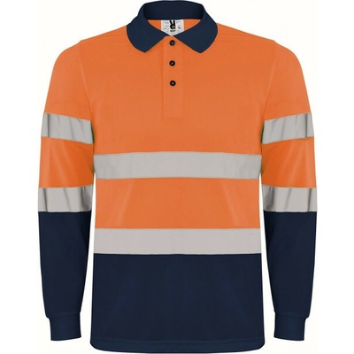 Roly Polokošile Polaris reflexní dlouhý rukáv Navy/oranžová S