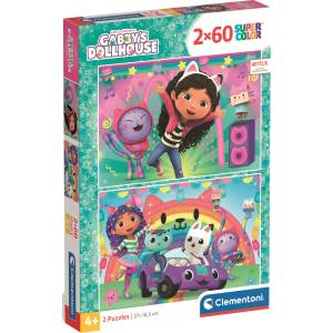 Clementoni Детски пъзел Clementoni от 2 x 60 части - Gabby's Dollhouse (24819) - baby