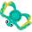 Playgro Силиконова гризалка Костенурка с пукаща черупка Playgro Popper 6м+ (Rattling & Teething)