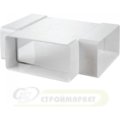 VENTS ТРОЙНИК ЗА ПЛОСЪК ВЪЗДУХОВОД 535 55х110 ПВЦ (63170,535)
