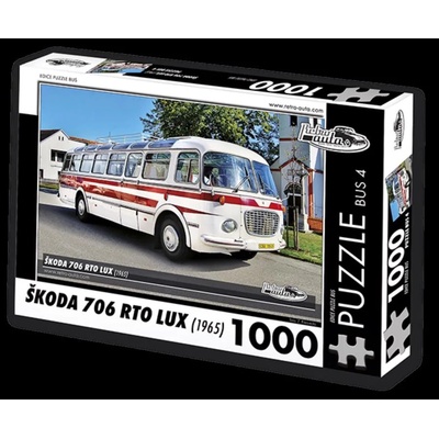 RETRO-AUTA BUS 4 ŠKODA 706 RTO LUX 1968 1000 dílků