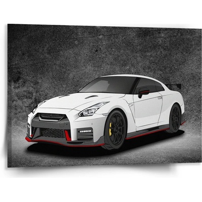 Sablio Obraz Nissan GTR 35 Sivý - 150x110 cm