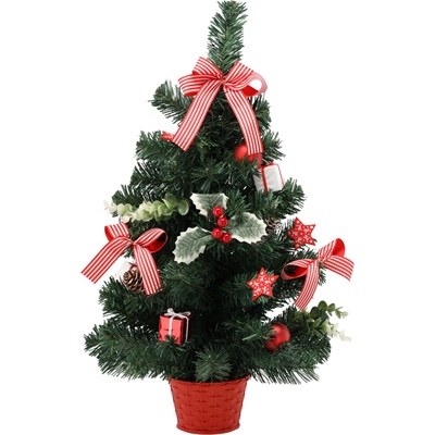 CHOMIK VIANOČNÝ STROMČEK 60 CM ČERVENÝ S CEZMÍNKOU *2446