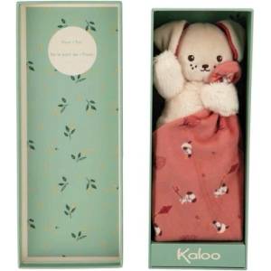 Kaloo Carre Douceur Плюшена играчка с платнено одеяло Кученце червено (K226002)