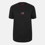 Hugo Фланелка с къс ръкав Hugo Mens HUGO Graphic Short Sleeve Top with Logo Detail - Black 001