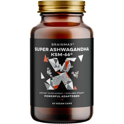 BrainMax Super Ashwagandha extrakt KSM-66® 50 rostlinných kapsúl