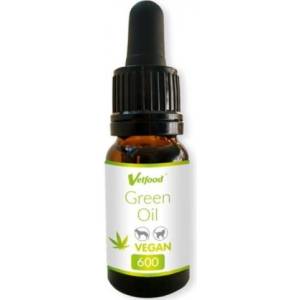VetFood Green Oil 600 - масло от конопено семе и вечерна иглика за кучета и котки, 10 мл - Полша