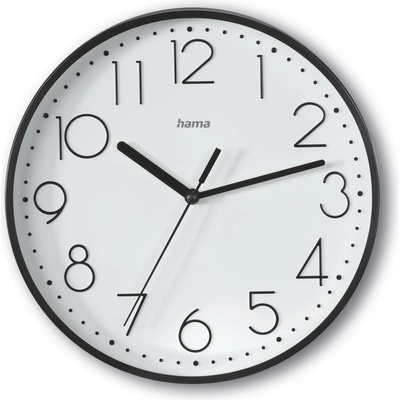 Hama Часовник Hama 185866, стенен, черен (HAMA-185866)