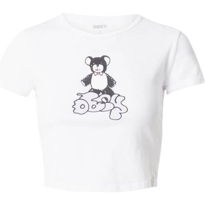 Obey Тениска 'TEDDY BEAR' бяло, размер S
