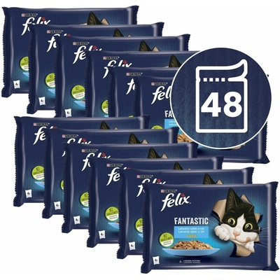 Felix Fantastic losos a platýs v želé 48 x 85 g