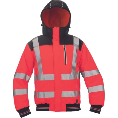 CERVA Cerva knoxfield hpvs wint / Изолирано зимно hi-vis пилотско яке с подвижна качулка - червено xxxl (0301055820006)