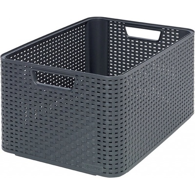 Curver úložný box RATTAN style2 L krémový