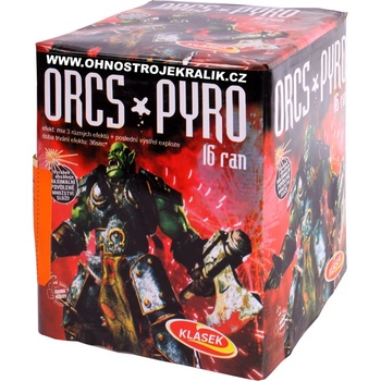 Kompakt ohňostroj 16 ran / 30 mm Orcs Pyro