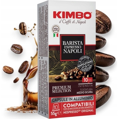Kimbo Espresso BARISTA NAPOLI ALU Kapsule do Nespresso 10 ks