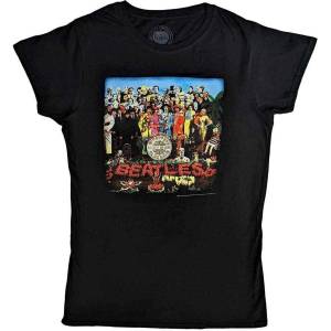 The Beatles Vintage Sgt Pepper (Back Print) Black S Дамски Риза (BEATTEE08LB01)