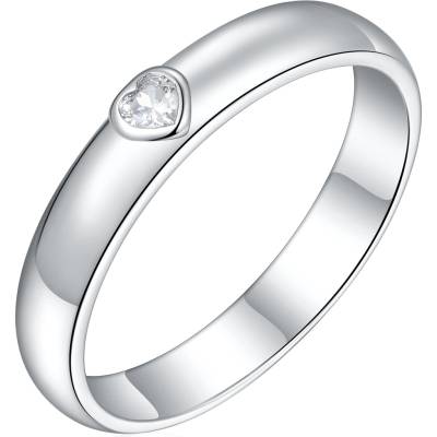 Olivie Snubný strieborný prsteň SRDCE 8587