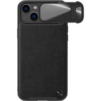 Nillkin Кейс с протектор за камера Nillkin CamShield Leather S за iPhone 14 Plus, черен (6902048249714)