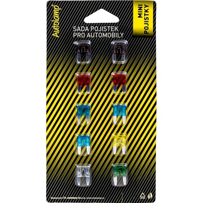 Sada AUTO mini pojistek, nožová mini pojistka 10ks