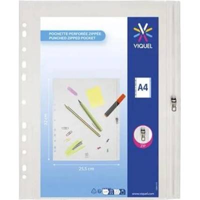 VIQUEL Obal na zips, A4, PP, VIQUEL "Pockets", priehľadný