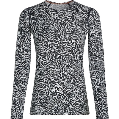 ICEBREAKER Wmns 200 Oasis LS Crewe Flock AOP Midnight Navy/Snow/Aop