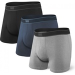 Saxx Мъжко синтетично термобельо Saxx Daytripper Boxer Brief Fly 3-Pack Synthetic base layer - Black / Grey / Navy (014-1940-0212)