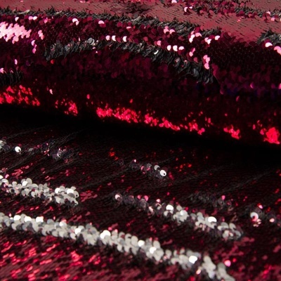 Flitry malinovo-stříbrné, š.130/150