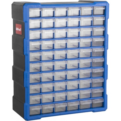 AHProfi Plastový organizér / box na skrutky, 60 rozdeľovačov - MW1505