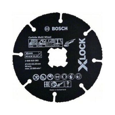 ŘEZNÝ KOTOUČ X-LOCK CARBIDE 115*1*22.23 10KS BOSCH