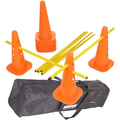 Merco Tréninková sada 6ks překážek, kužely s otvory a tyče včetně tašky