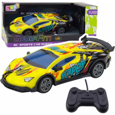 Lean Toys 23051 Sportovní auto RC LED, žluté 1:22