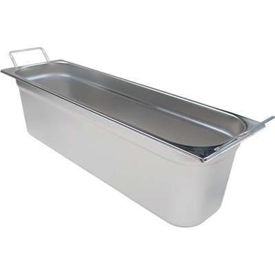 REDFOX Gastronádoba GN 2/4 se zasouvacími uchy - hloubka 150 mm - nerezová