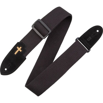 Levy's Divine Worship Black Cotton Колан за китара (MC8C-BLK)