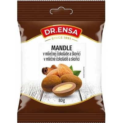 Dr.Ensa Mandle v mliečnej čokoláde a škorica 80 g
