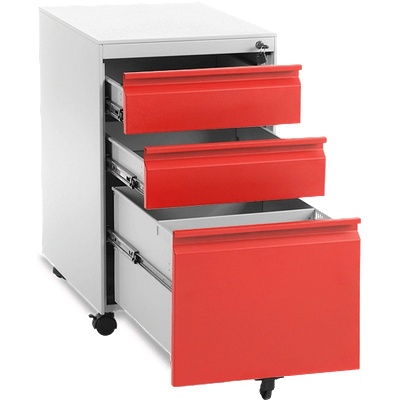 Carmen Офис контейнер Carmen CR-1249 L SAND - червен-сив (3580026)