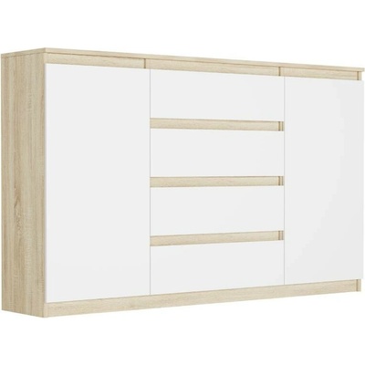 Framire Komoda do předsíně se zásuvkami a skříňkami Sonoma Mix 160 x 40 x 98 cm Modern R160S4