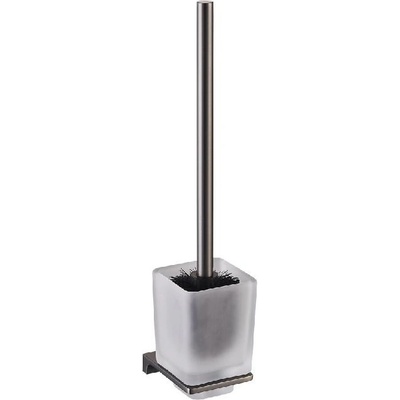 RAV Slezák Nil WC kefa nástenná s držiakom matné sklo metal grey NLA0500MG
