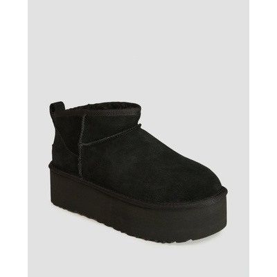 UGG semišové snehule W Classic Ultra Mini Platform čierna