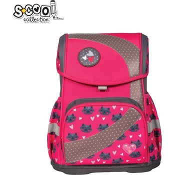 S-Cool Ученическа анатомична раница scool premium kitty