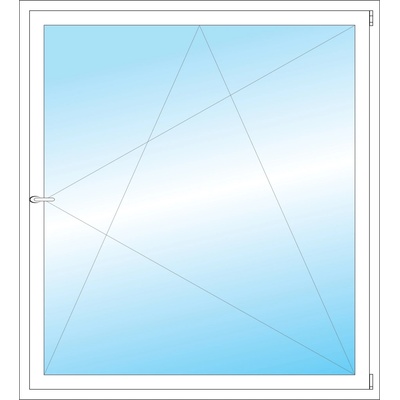 Okna Hned Plastové okno 1400 x 1550 mm bílé otevíravé a sklopné pravé