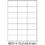 CDRmarket Самозалепващи етикети 70 x 41 мм, 21 етикета, A4, 100 листа (R0ECO.0533A)
