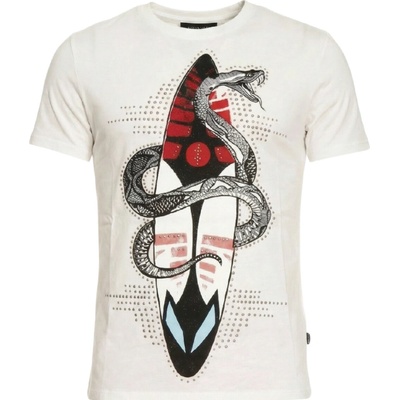 Just Cavalli Snake pánské tričko bílá Bílé