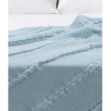 Oyo Concept přehoz na postel Trenza modrá 200 x 220 cm