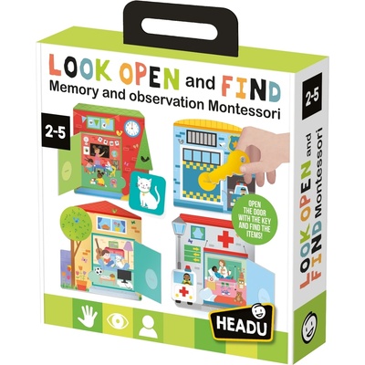 Headu Образователен комплект Headu - Погледни, отвори и намери (HMU60544)