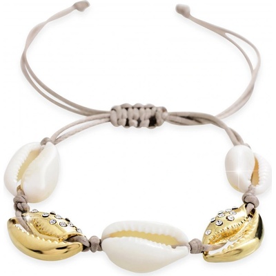 JSB zlaté mušle s krystaly Swarovski 14638