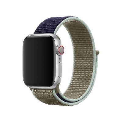 Khaki Sport Loop - оригинална текстилна каишка за Apple Watch 38мм, 40мм, 41мм, 42мм (тъмнозелен)(разопакован продукт)